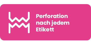 Étiquettes thermiques blanches sur rouleau avec perforation à l'extérieur - Adhésif permanent.