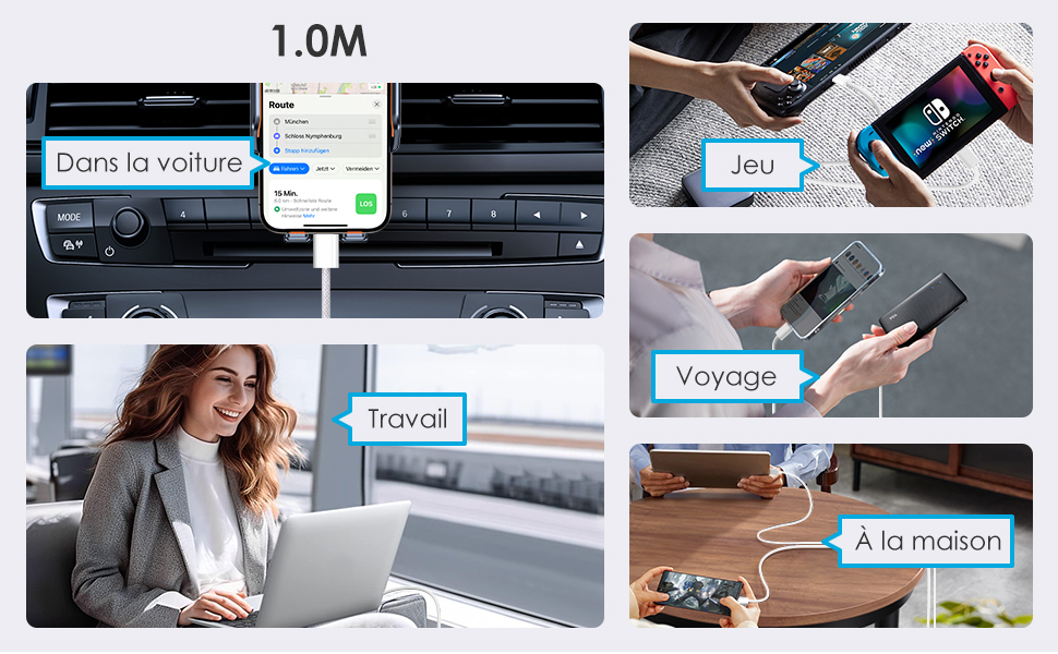 Câble chargeur usb c