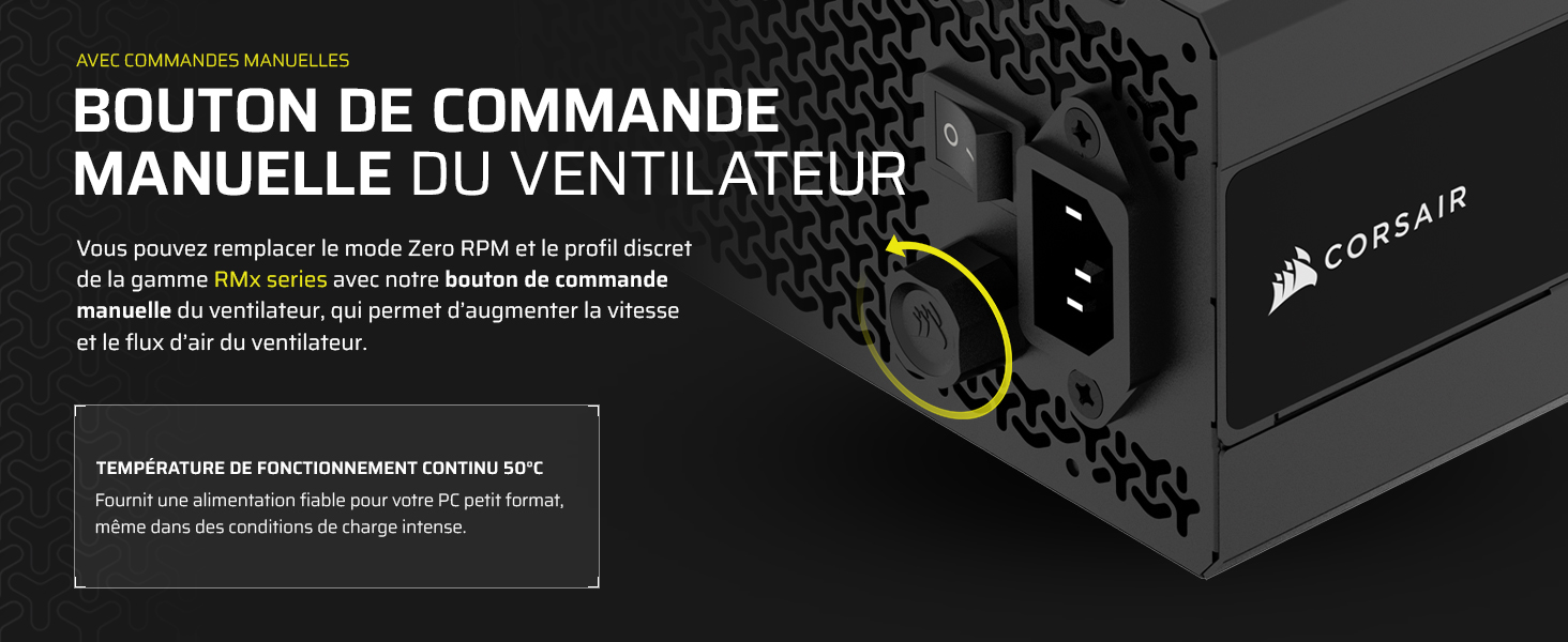 commande manuelle du ventilateur ; bouton de commande du ventilateur ; commandes manuelles